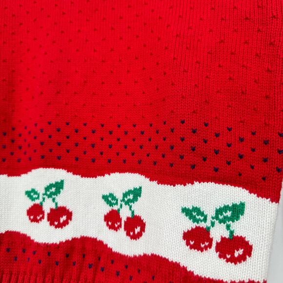 Vintage Hartstrings‎ Red Cherry Sweater Size S - Picture 3 of 7